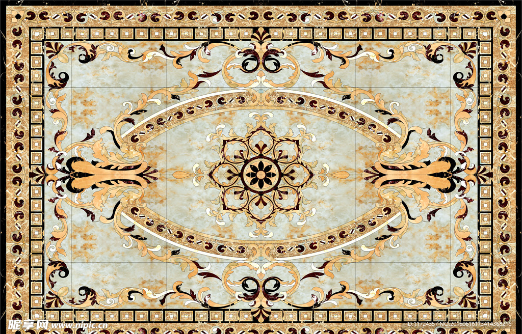 地毯水刀拼花图