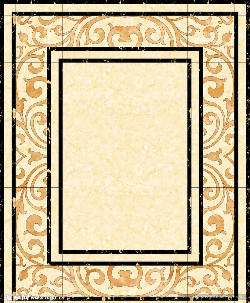 欧式客厅拼花图