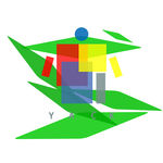 互动交流原创元素拼接LOGO