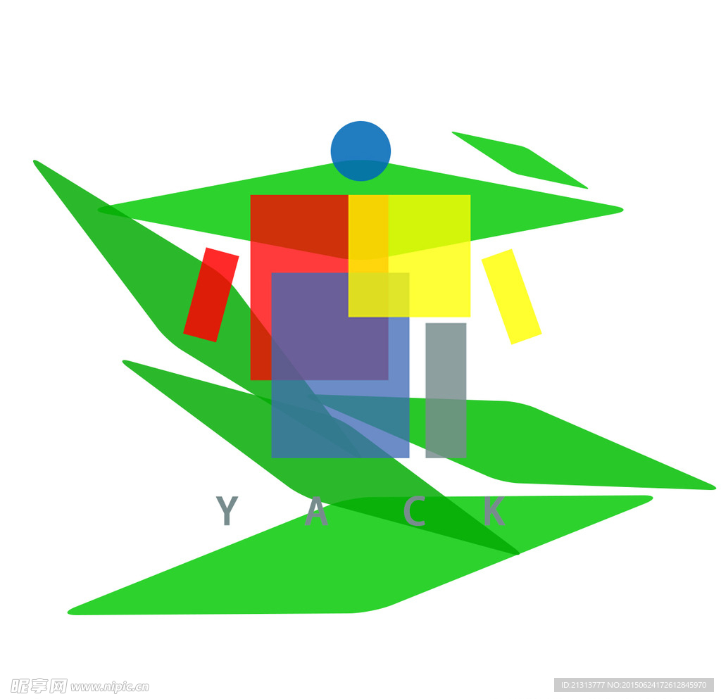 互动交流原创元素拼接LOGO