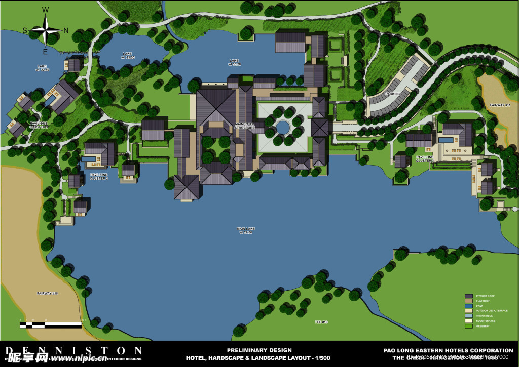 酒店顶层平面效果图