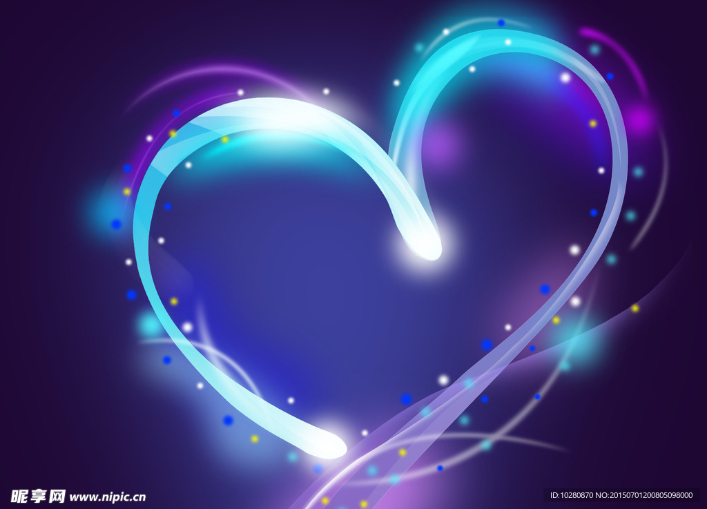 超梦幻情人节心形背景