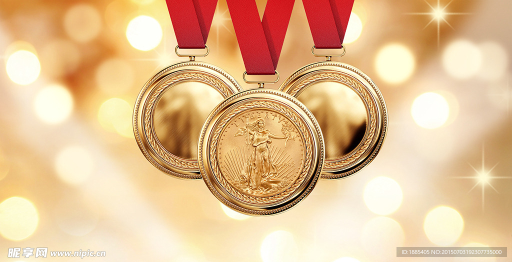 闪耀金牌金色光斑背景
