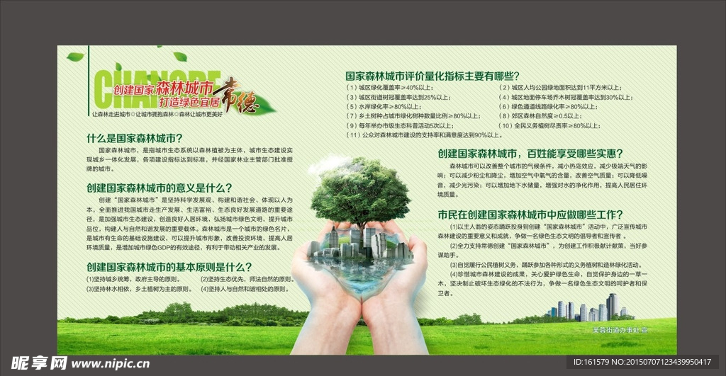 创建森林城市宣传栏