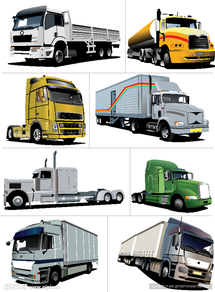 矢量大卡车