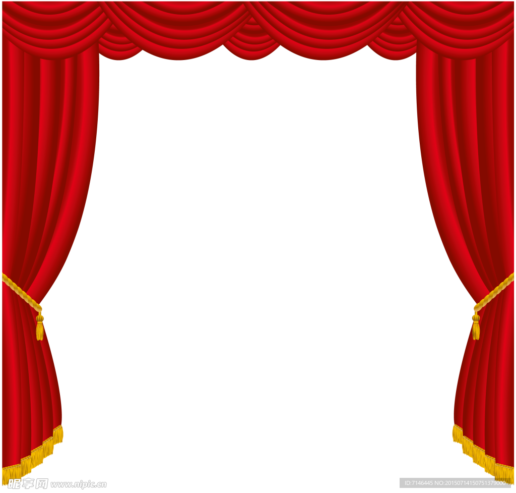 高清红色帷幕前景