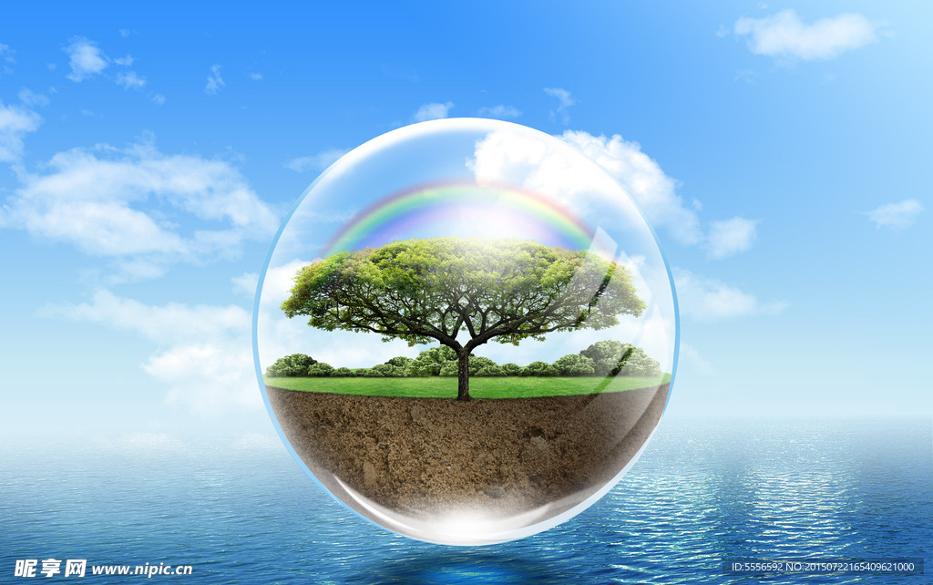 树木土壤海洋环保生态素材