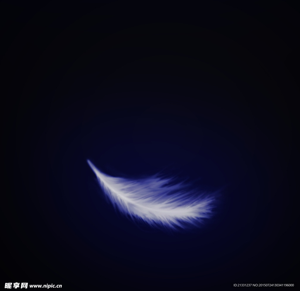 荧光羽毛素材PSD源文件