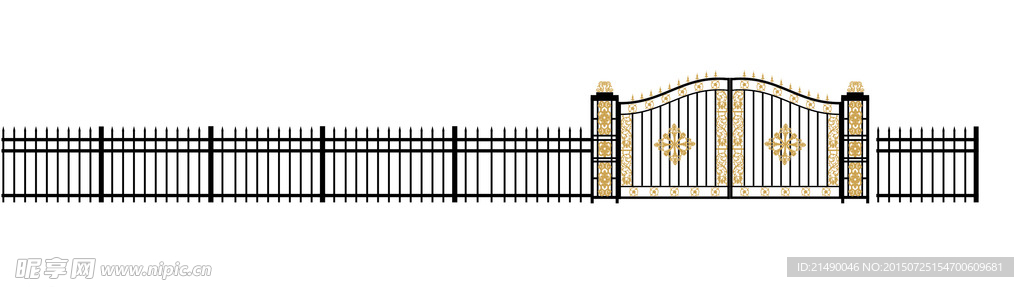 铁艺门矢量图下载