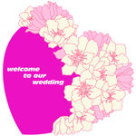 玫红色花形背景