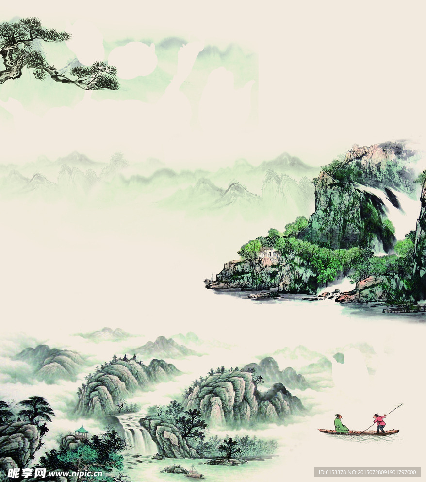 中国风 山水 水墨