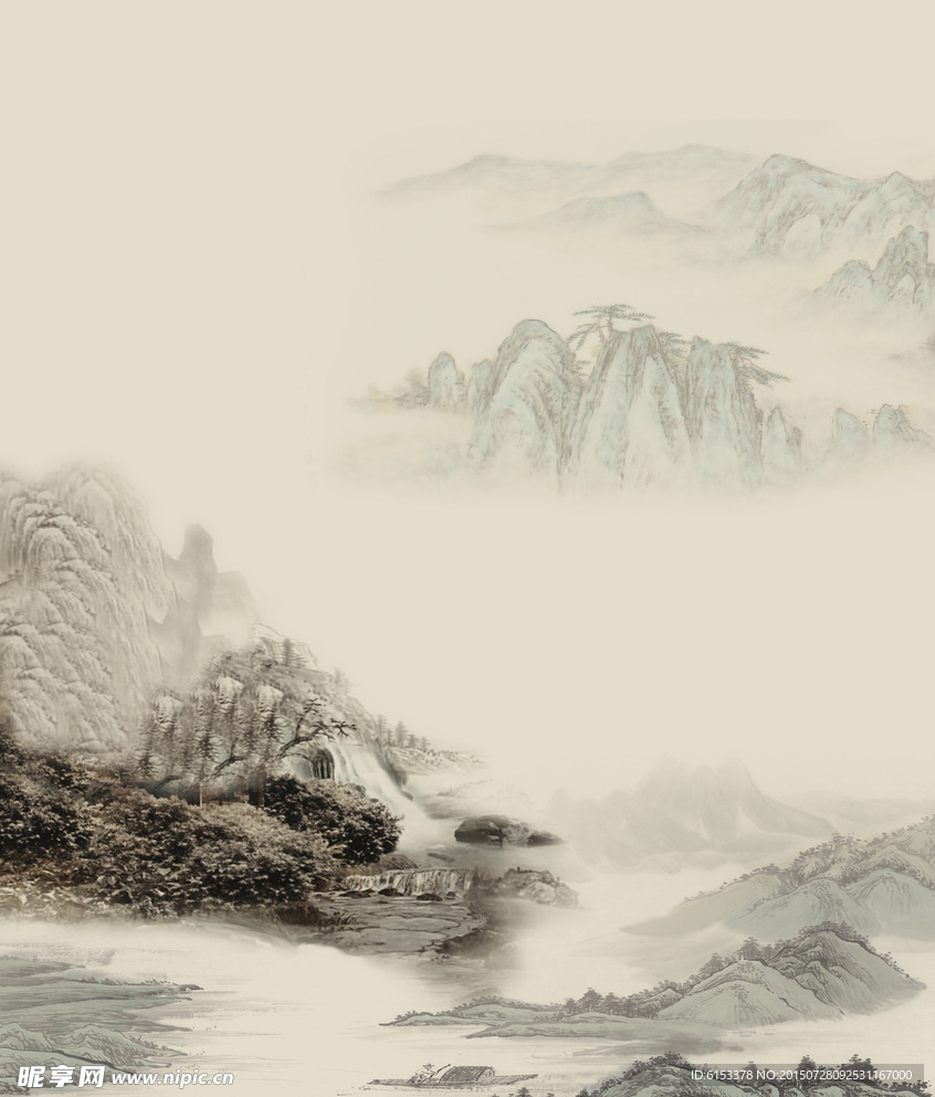 中国风 山水 水墨