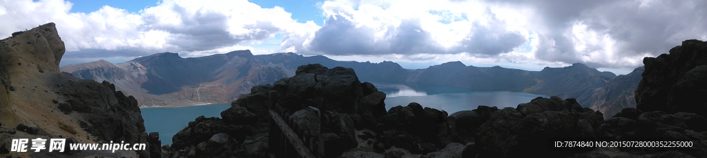 长白山天池全景高清照片
