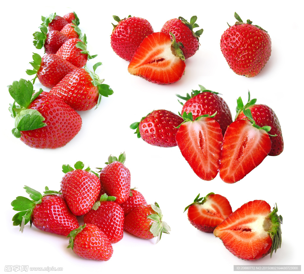 草莓  诱人 高清 单色背景