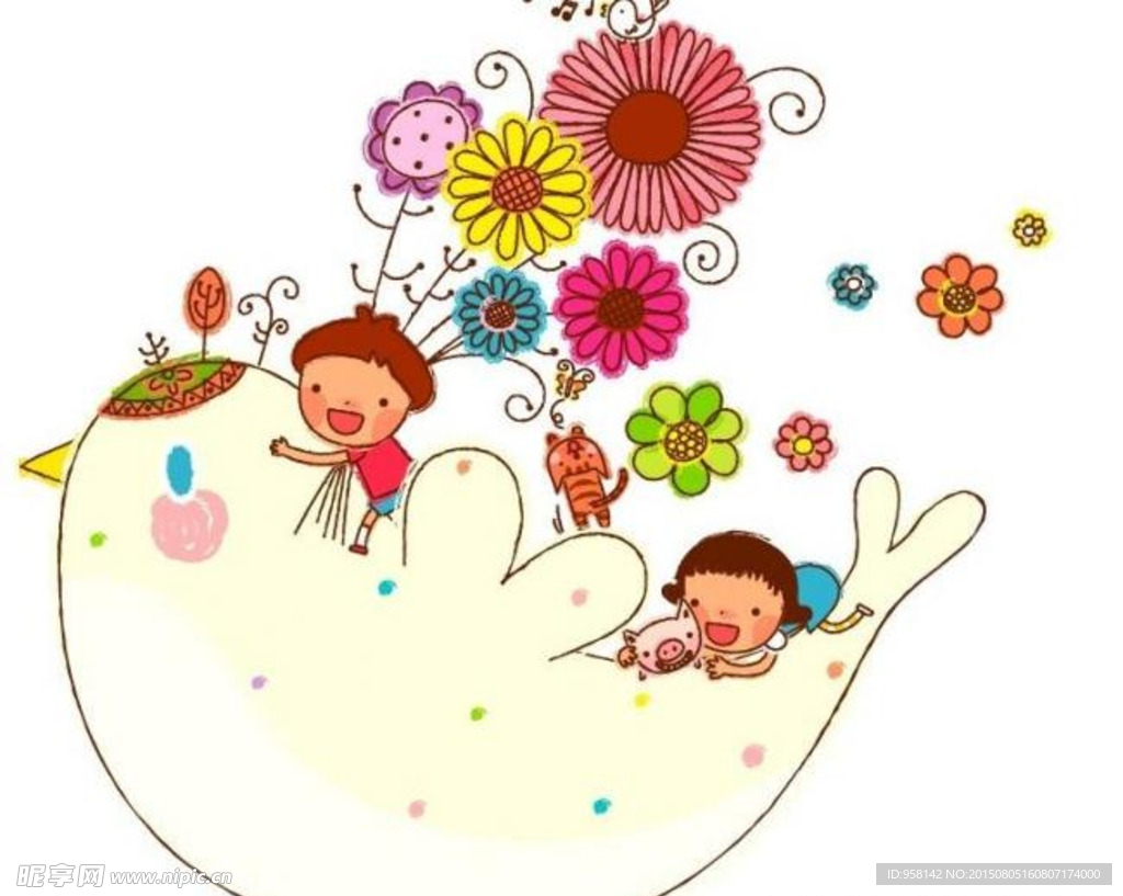 卡通儿童插画图片