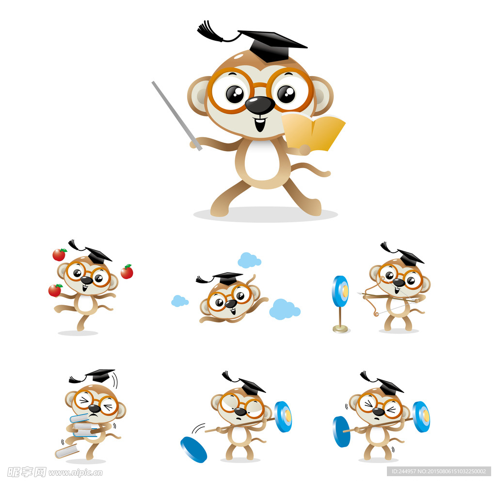 2016年猴子卡通动画素材