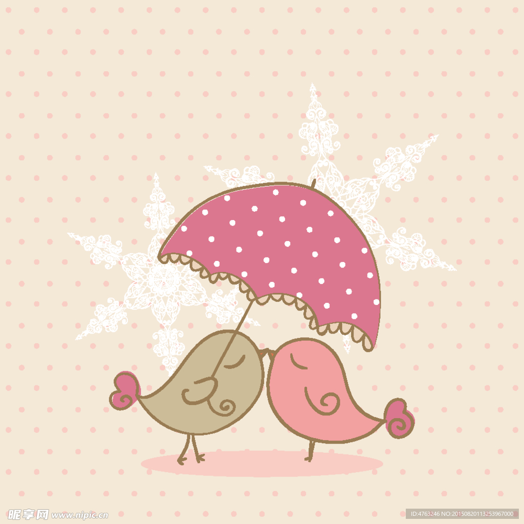 情侣小鸟浪漫背景