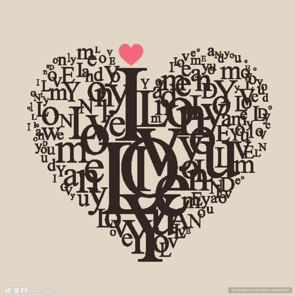 心形love组成浪漫背景