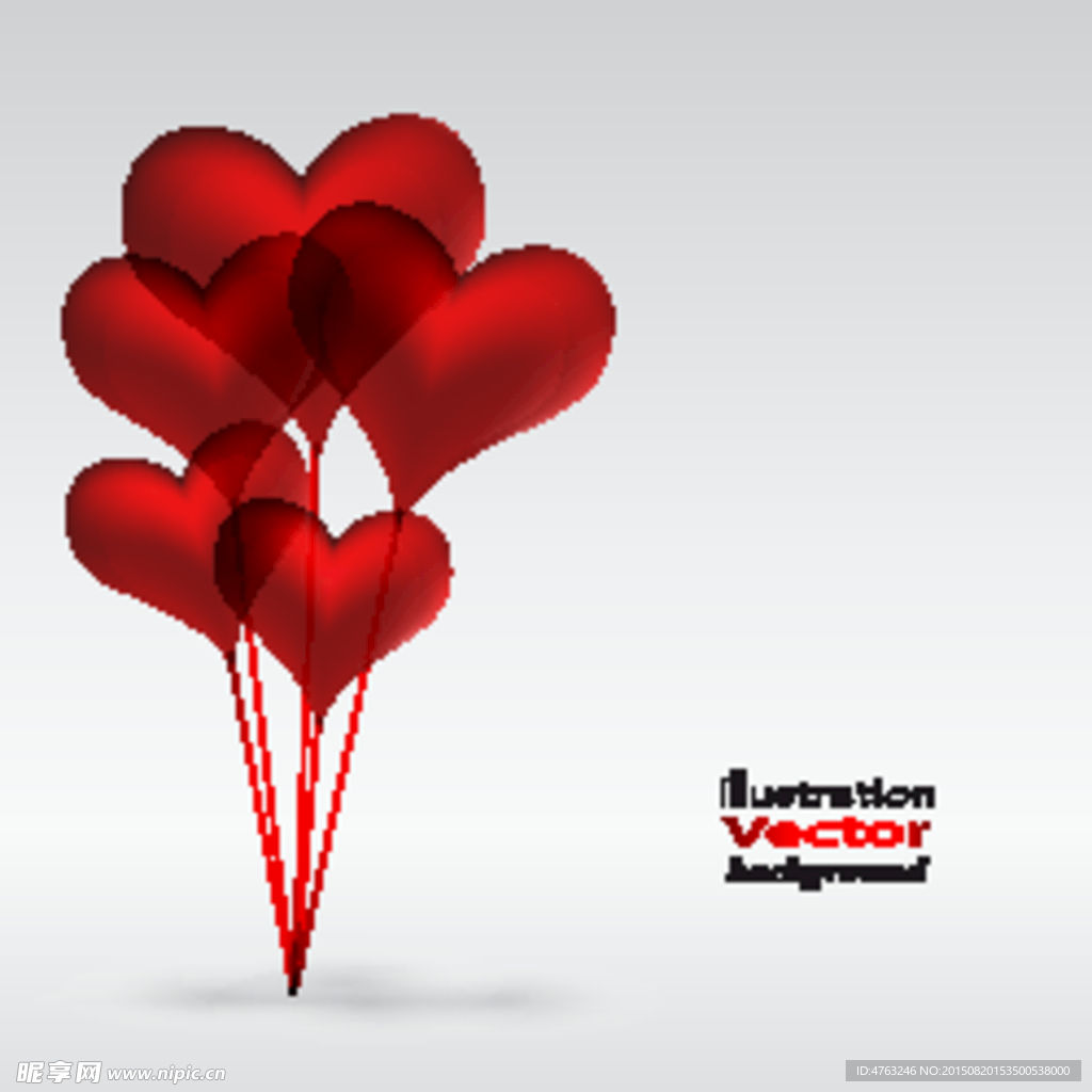 心形气球背景时尚素材