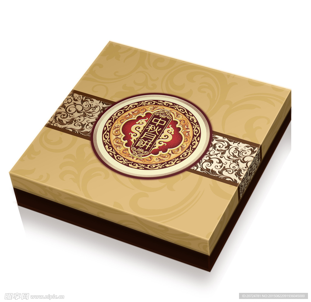 月饼包装盒平面图