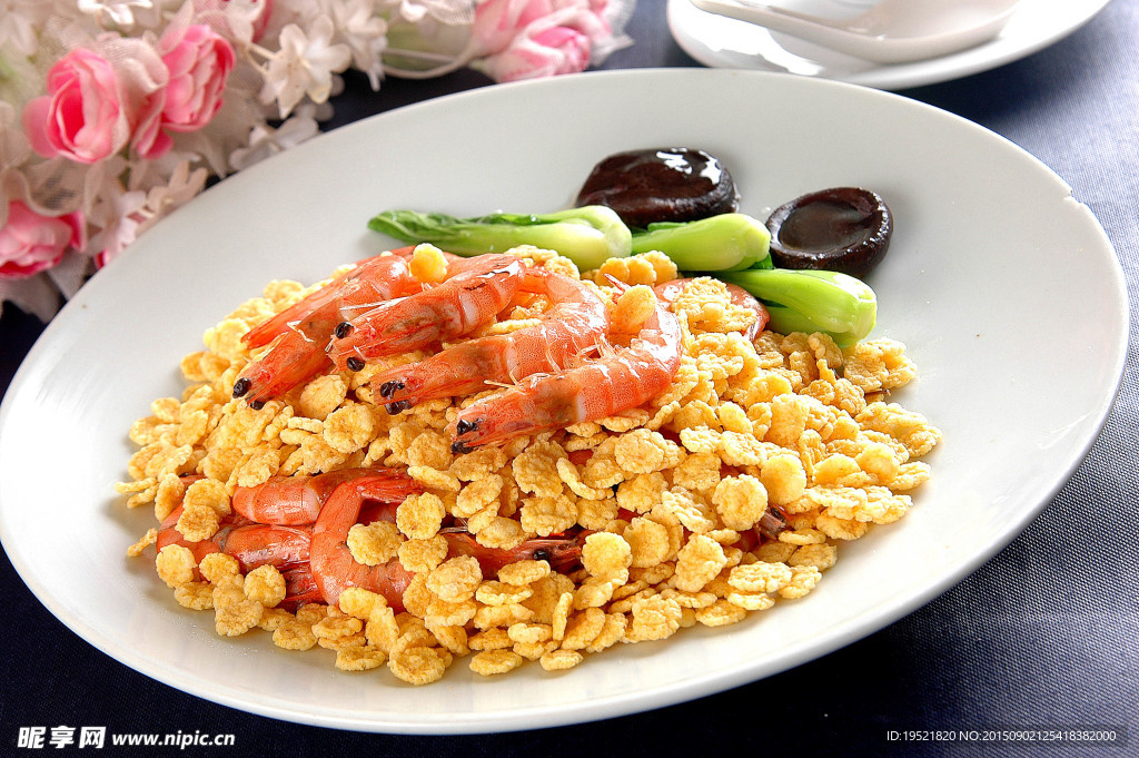 金色麦香虾麦仁