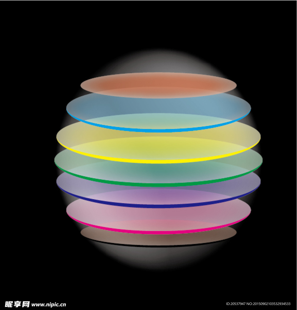 层叠透明立体效果