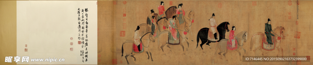 宋徽宗摹虢国夫人游春图