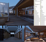 阳光花园会所高精度模型带贴图灯