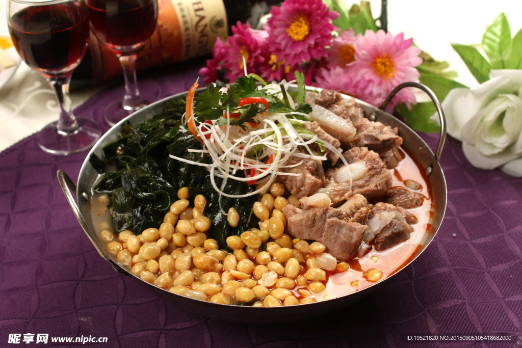 排骨海带黄豆锅