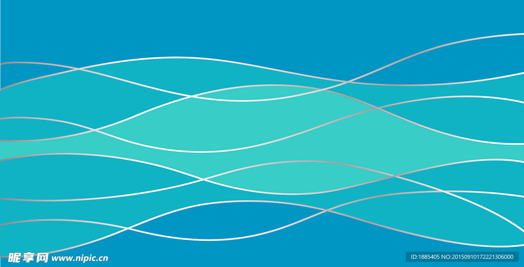 蓝色曲线波浪背景