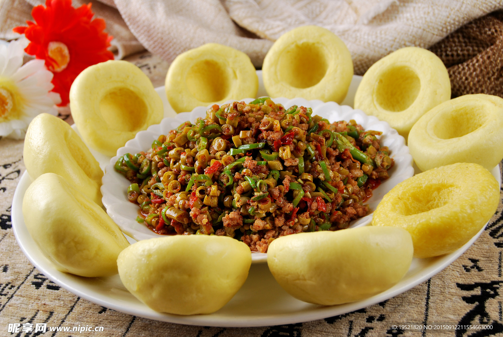 泡菜肉米夹窝头