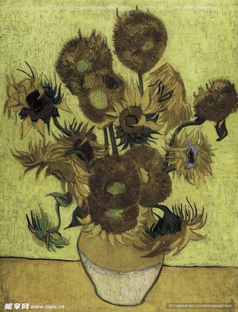文森特梵高原版十四朵向日葵