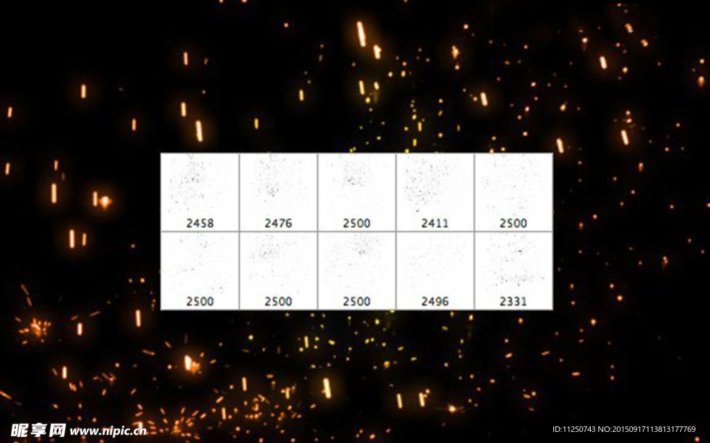 绚丽的火花和火光装饰PS笔刷