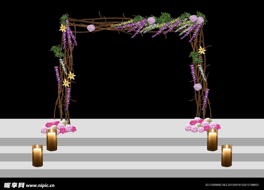 户外婚礼仪式拱门