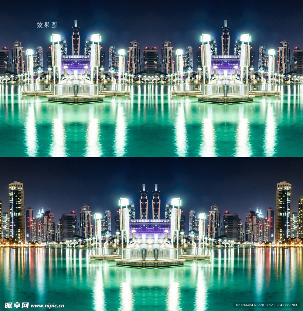 上海夜景梦幻动态背景视频