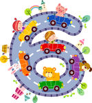 卡通插画 卡通数字