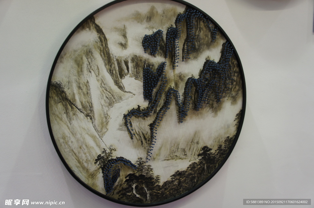 壁挂 山水 中式