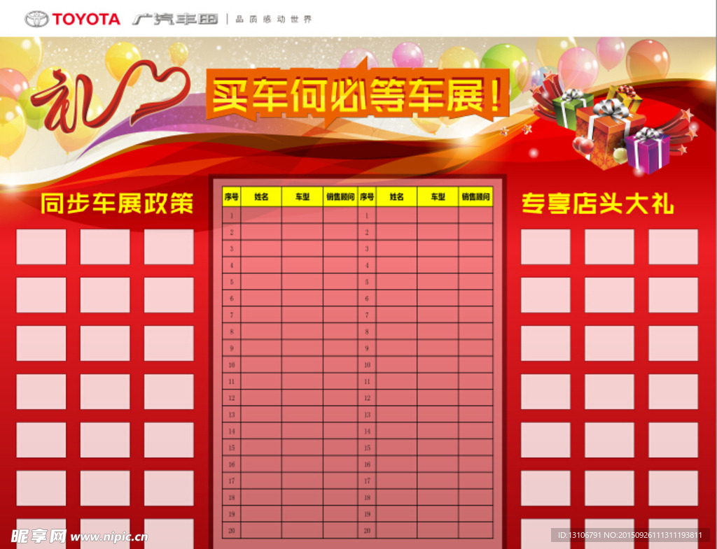 抽奖看板 订车看板