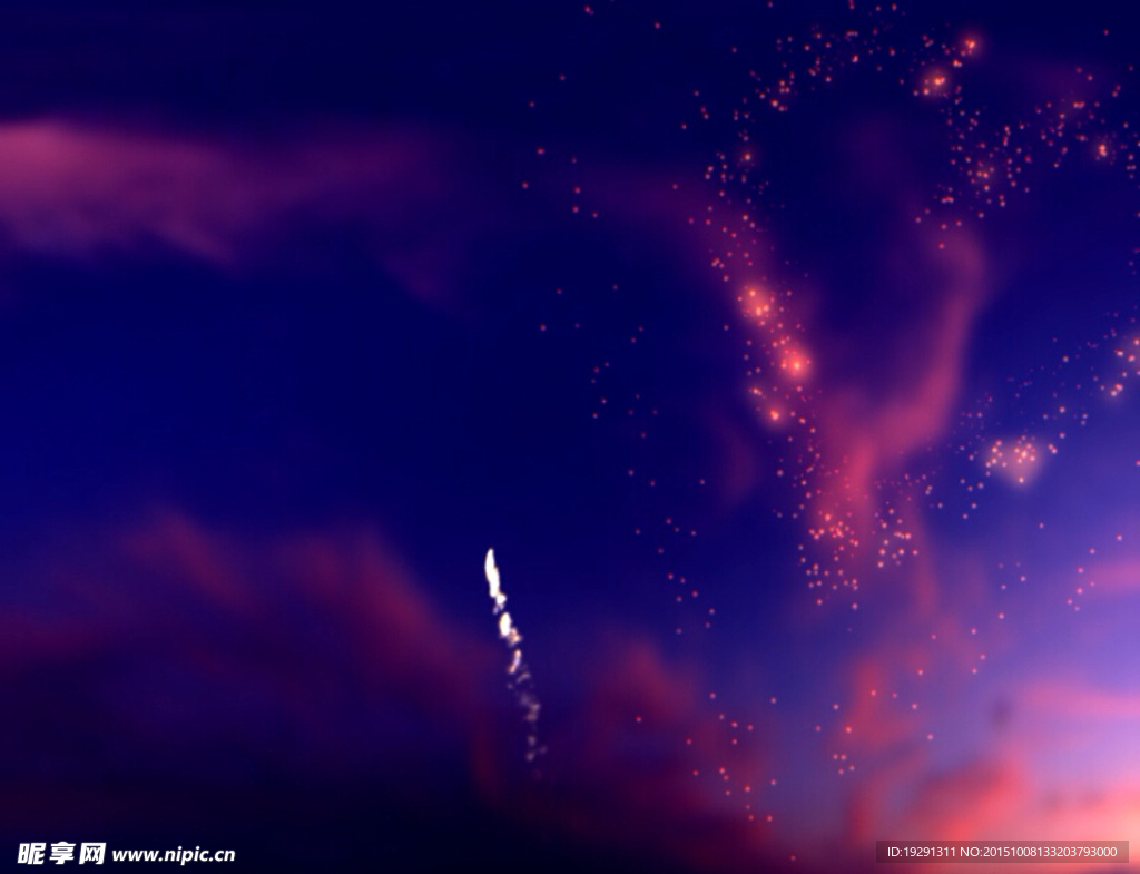 烟花心动态背景视频