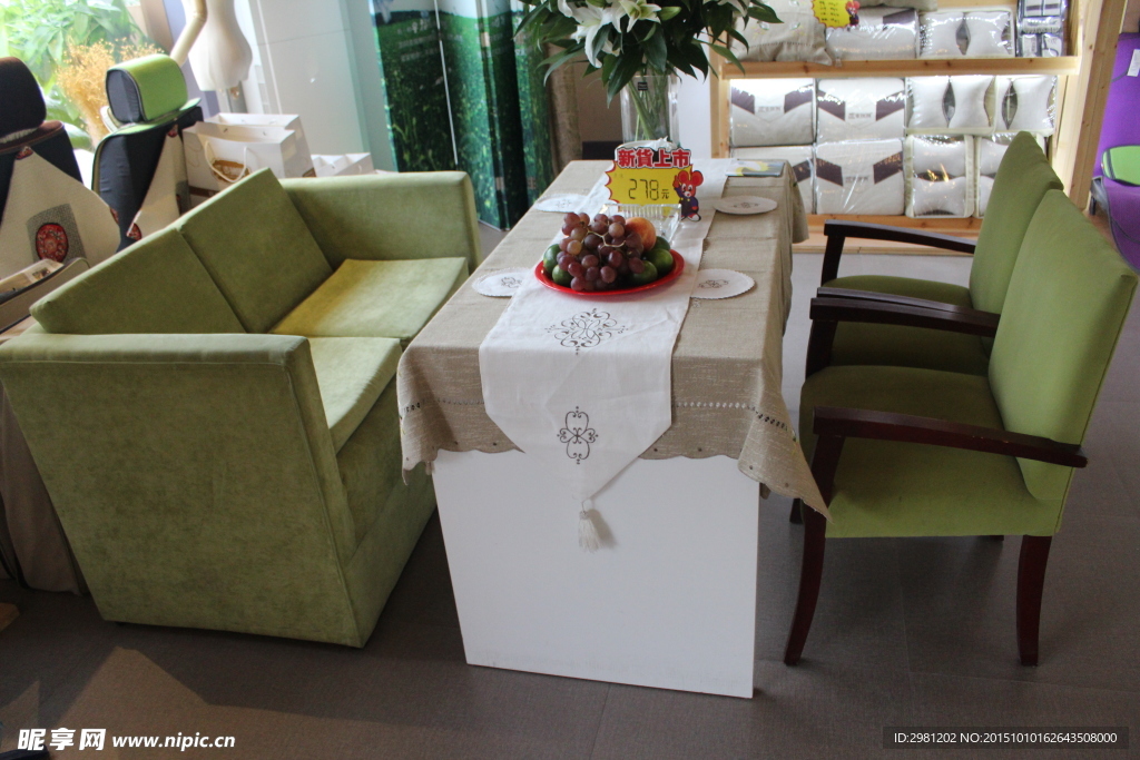 亚麻制品店内陈列