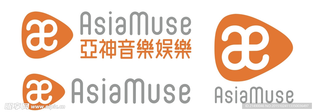 亚神音乐娱乐矢量标志LOGO