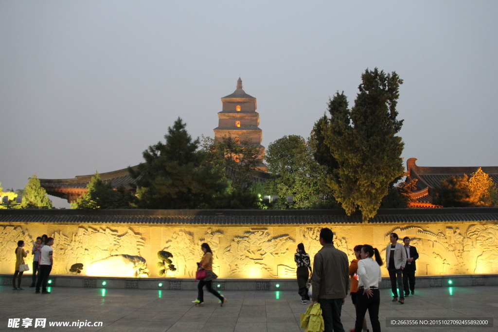 西安大慈恩寺玄奘纪念馆大雁塔