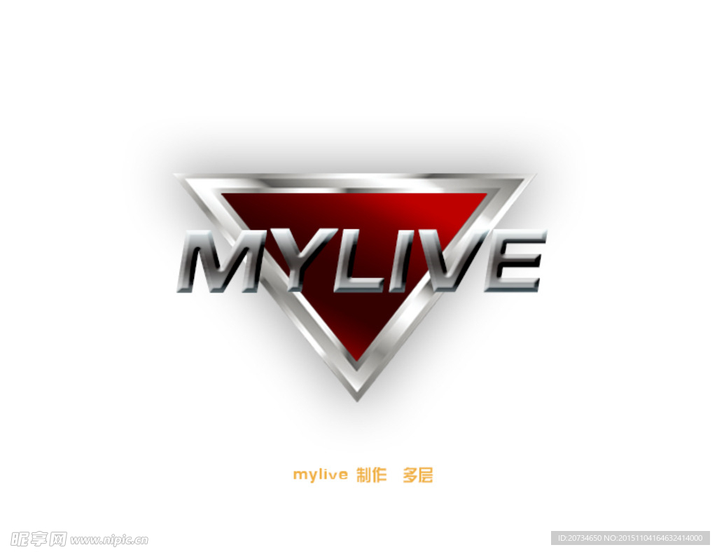 ps标志红色三角金属亮边