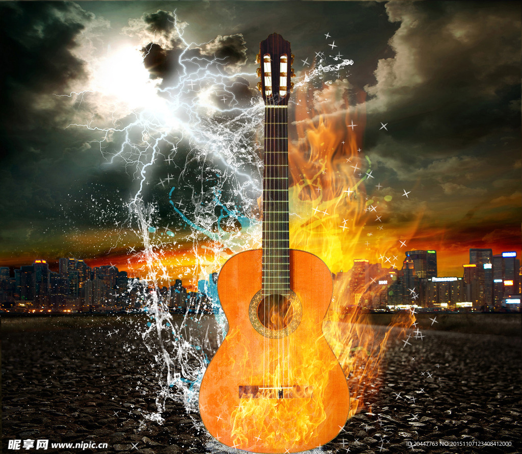 吉他个性海报设计