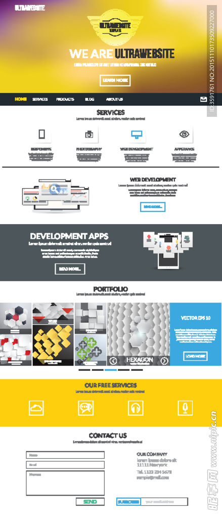 扁平化网页素材