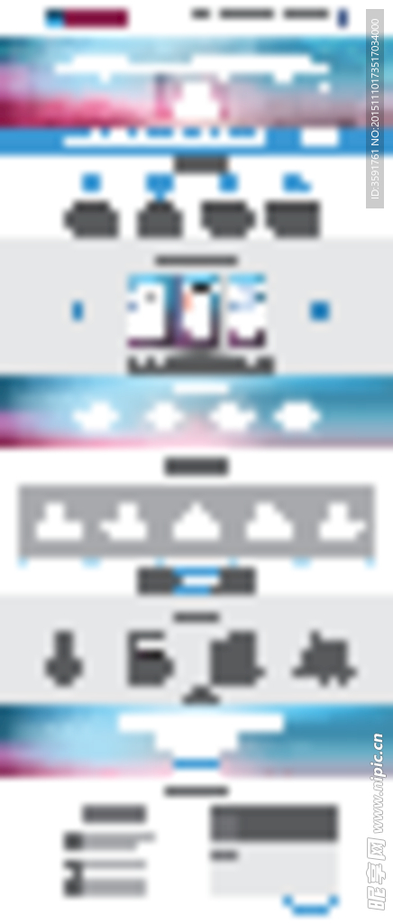 扁平化矢量网页素材