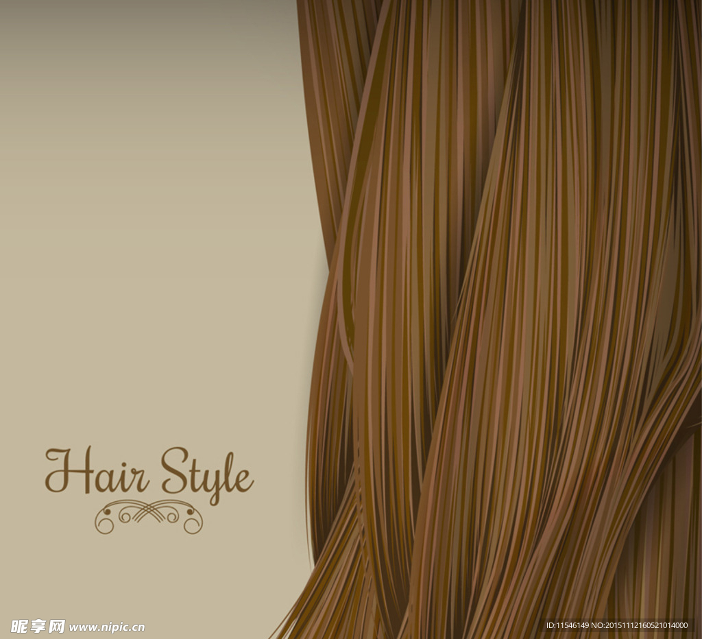 棕色长发背景