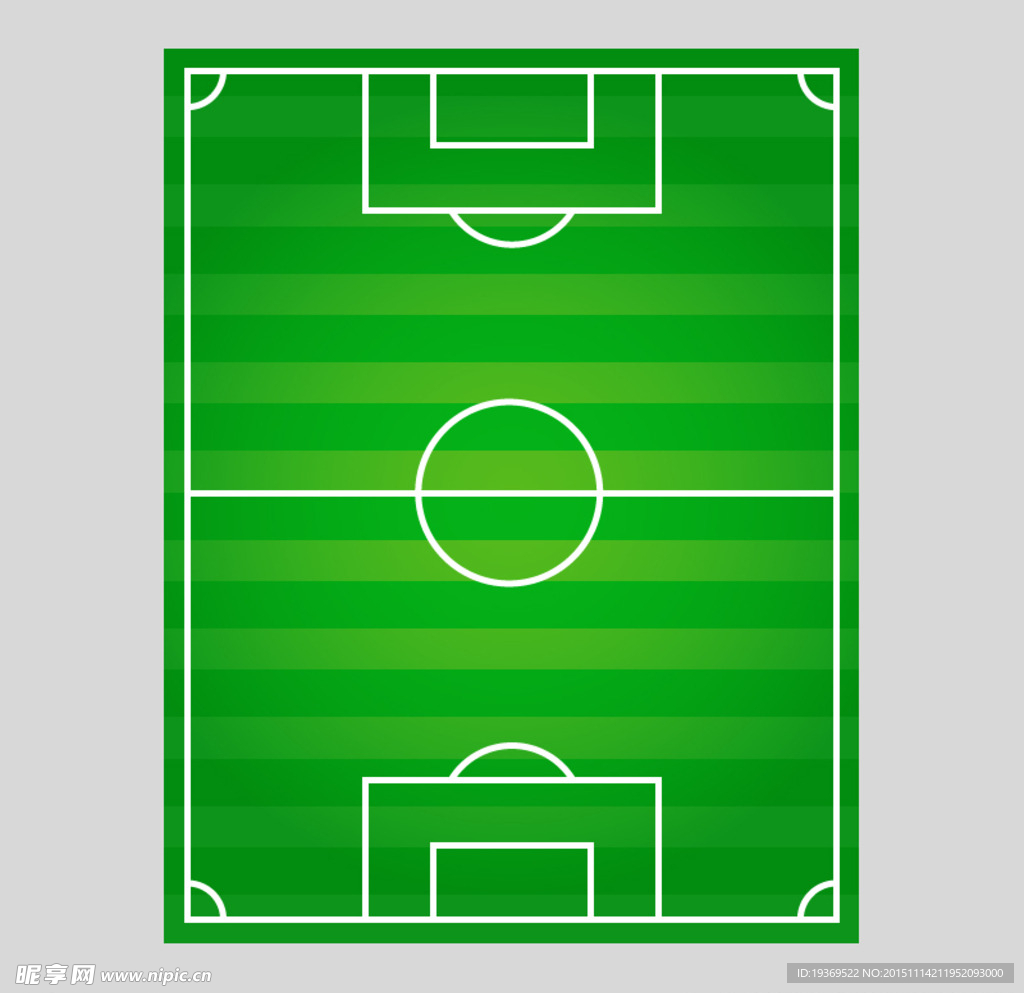 创意足球场俯视图矢量素材