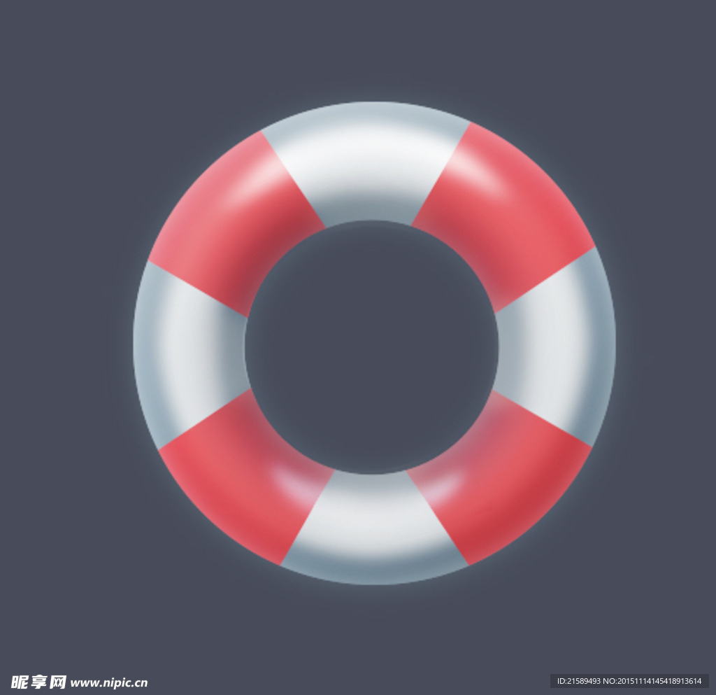 ps光绘逼真游泳圈