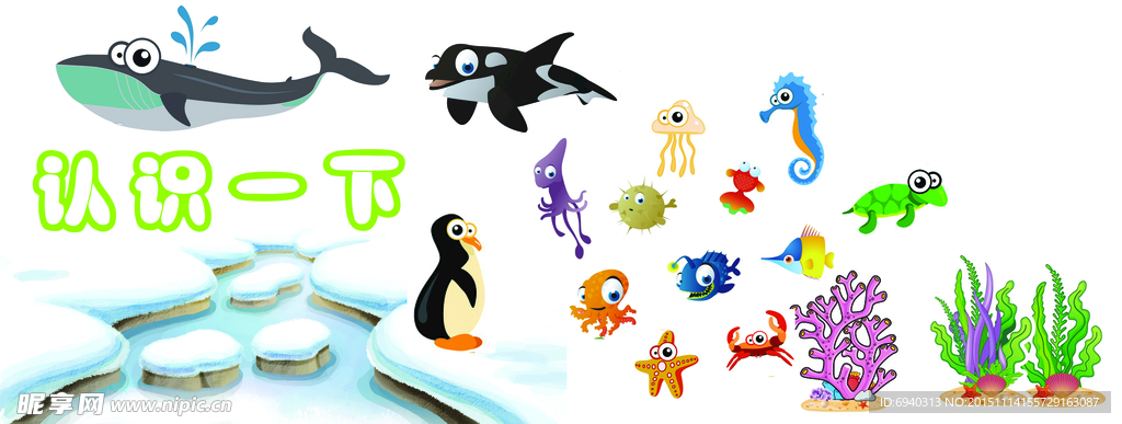 海底卡通动物